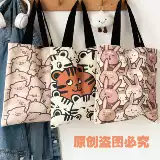 Японский вместительный и большой брендовый мультяшный шоппер на одно плечо, милый портативный тканевый мешок для отдыха, делается под заказ