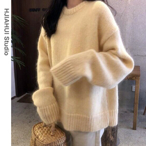 Autumn and Winter Marine Hair Gentle Wind Wind Hair is a loose lazy knitting shirt outside wearing thick soft milk sweater