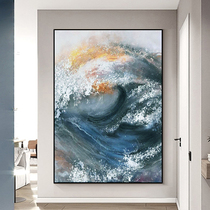 Tirart hand-painted oil painting  Surge > Living Room Background Wall Decoration Painting Light Extravagant modern musculature hanging painting Xuanguan