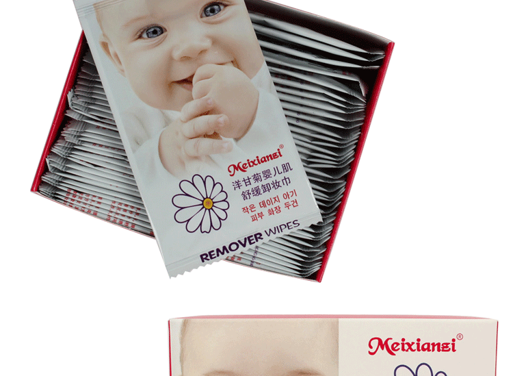 Tẩy trang Chamomile Khăn lau 38 miếng Cá nhân Đóng gói Nhẹ nhàng Làm sạch sâu Trang điểm dùng một lần Bông tẩy trang Mắt & Môi nước tẩy trang simple cho da dầu mụn