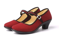 Бордовые танцующие высокие высококачественные туфли, полиуретановая комфортная рабочая обувь