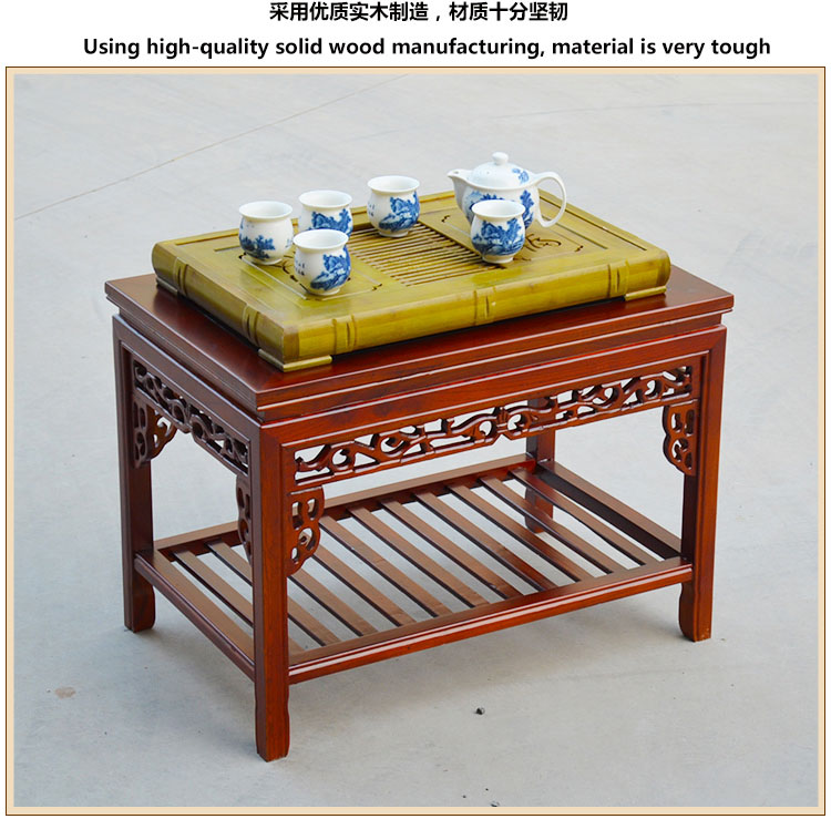 Luohan sofa một vài bàn cà phê gỗ rắn bể cá cơ sở phụ kiện đồ nội thất bằng đá khung giả gỗ gụ bàn cà phê nhỏ - Bàn trà bàn tiếp khách