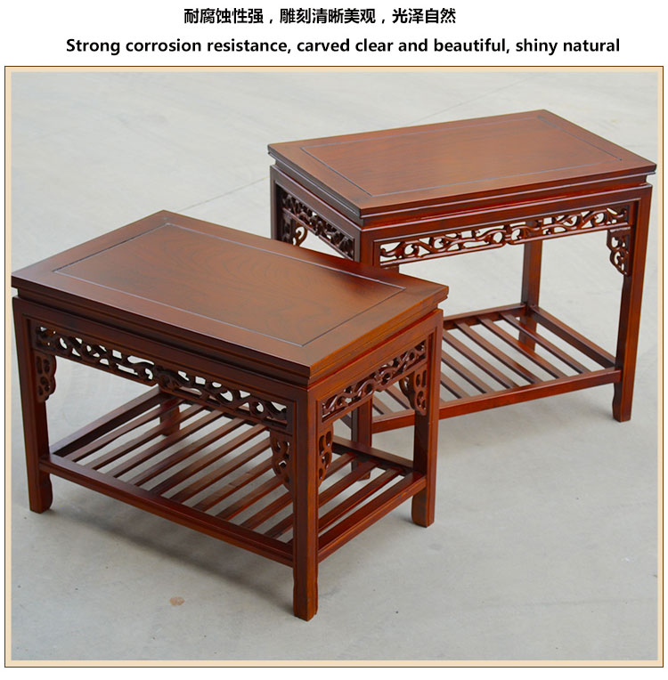 Luohan sofa một vài bàn cà phê gỗ rắn bể cá cơ sở phụ kiện đồ nội thất bằng đá khung giả gỗ gụ bàn cà phê nhỏ - Bàn trà bàn tiếp khách