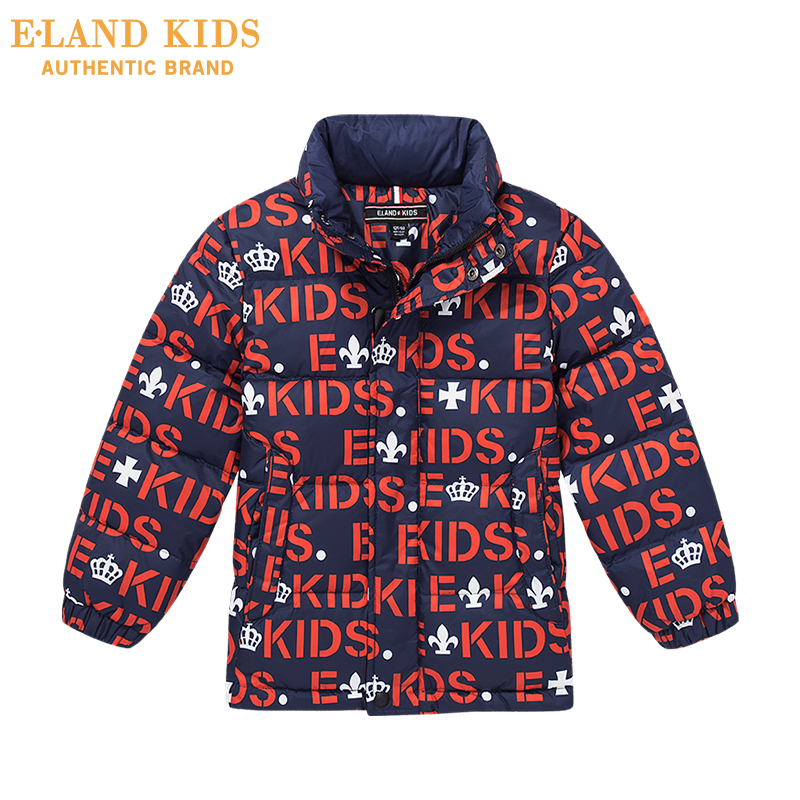 Elandkids quần áo hiếp dâm con nít 19 mùa đông cậu bé mới 90ngỗng xuống thể thao ngắn xuống áo khoác