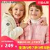 Girl xuống áo khoác elandkids Pedion 19 mới rắn màu trường đội mũ trùm đầu màu đỏ ánh sáng ngắn 