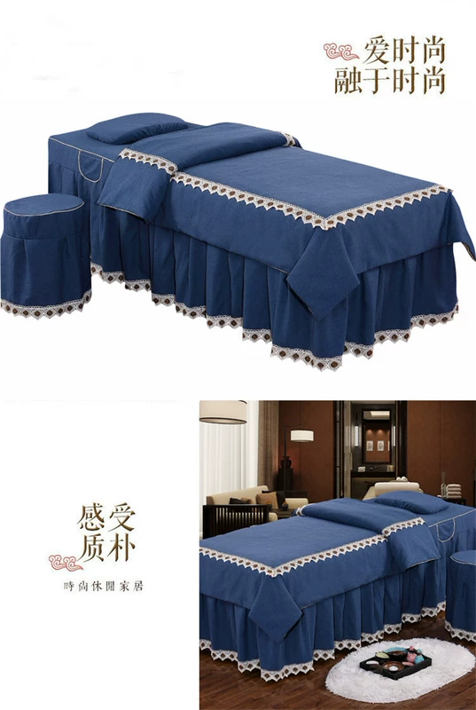 Cao cấp bông denim bedspread Body Massage Beauty ánh sáng da màu xám dưới thẩm mỹ viện quản lý có thể được tùy chỉnh - Trang bị tấm