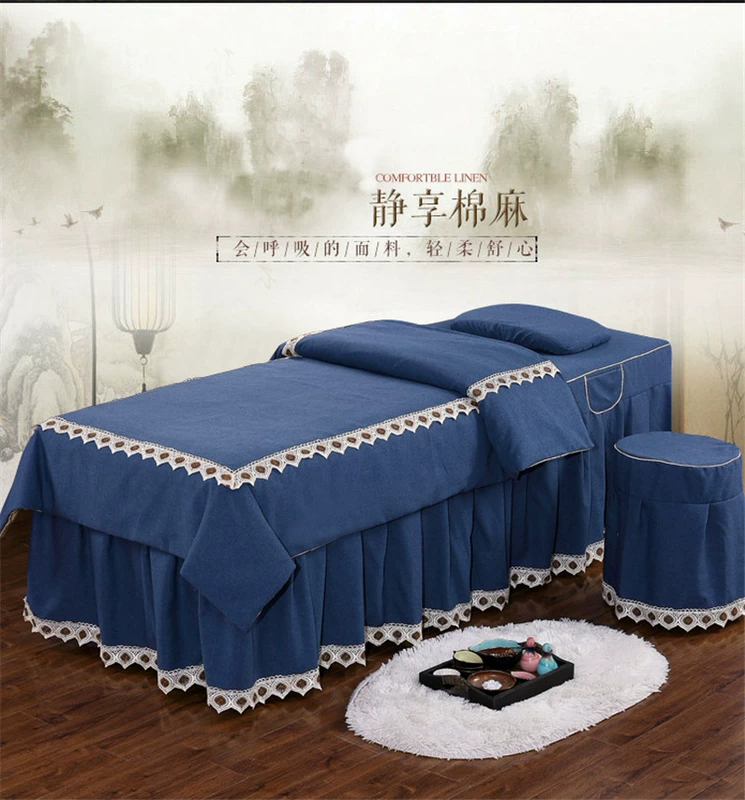 Cao cấp bông denim bedspread Body Massage Beauty ánh sáng da màu xám dưới thẩm mỹ viện quản lý có thể được tùy chỉnh - Trang bị tấm