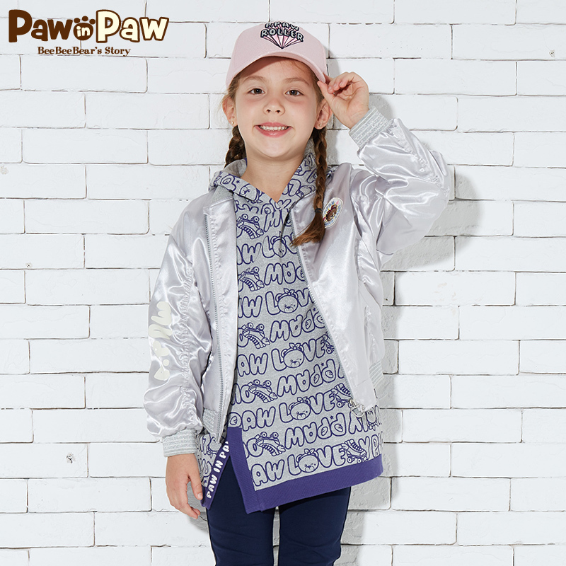 Pawin Paw Cartoon Cubs Kids Fall In gái Kids khoác bóng chày Suit