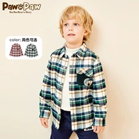 Мультяшная осенняя демисезонная рубашка для мальчиков, с медвежатами, детская одежда, в западном стиле