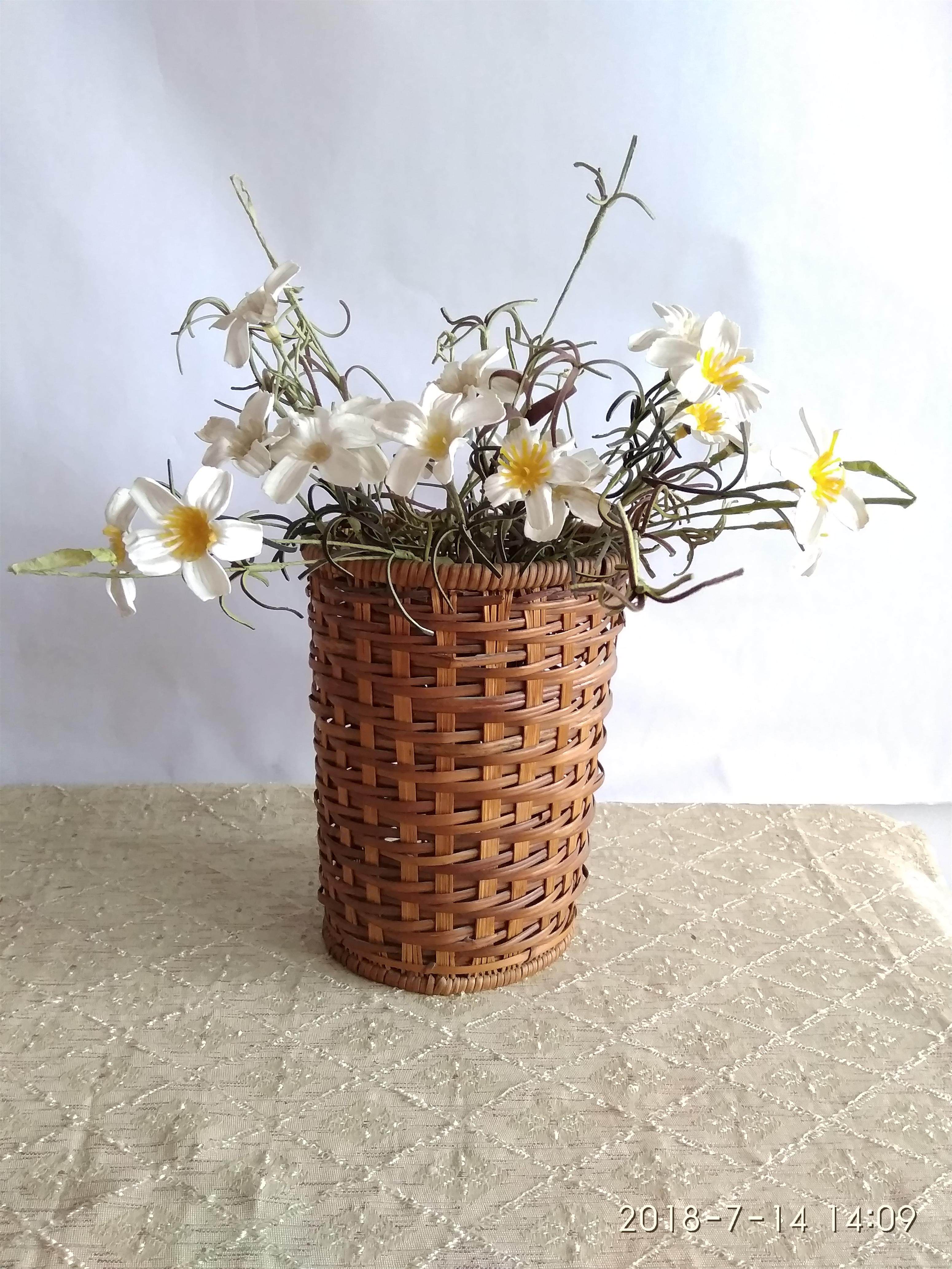 70---80's export exchange goods bamboo bamboo basket bamboo handicrafts storage basket flower basket