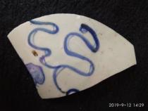 Qingdejia Road Jingdezhen Hand-painted Flower Green Flower Porcelain Pieces Ancient Play Chore Old Objects Old Porcelain