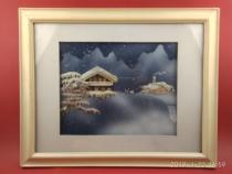 80s Art level bay sculpture painting North State Snow Night Beard Sculpture Shell Products Wind Landscape Painting