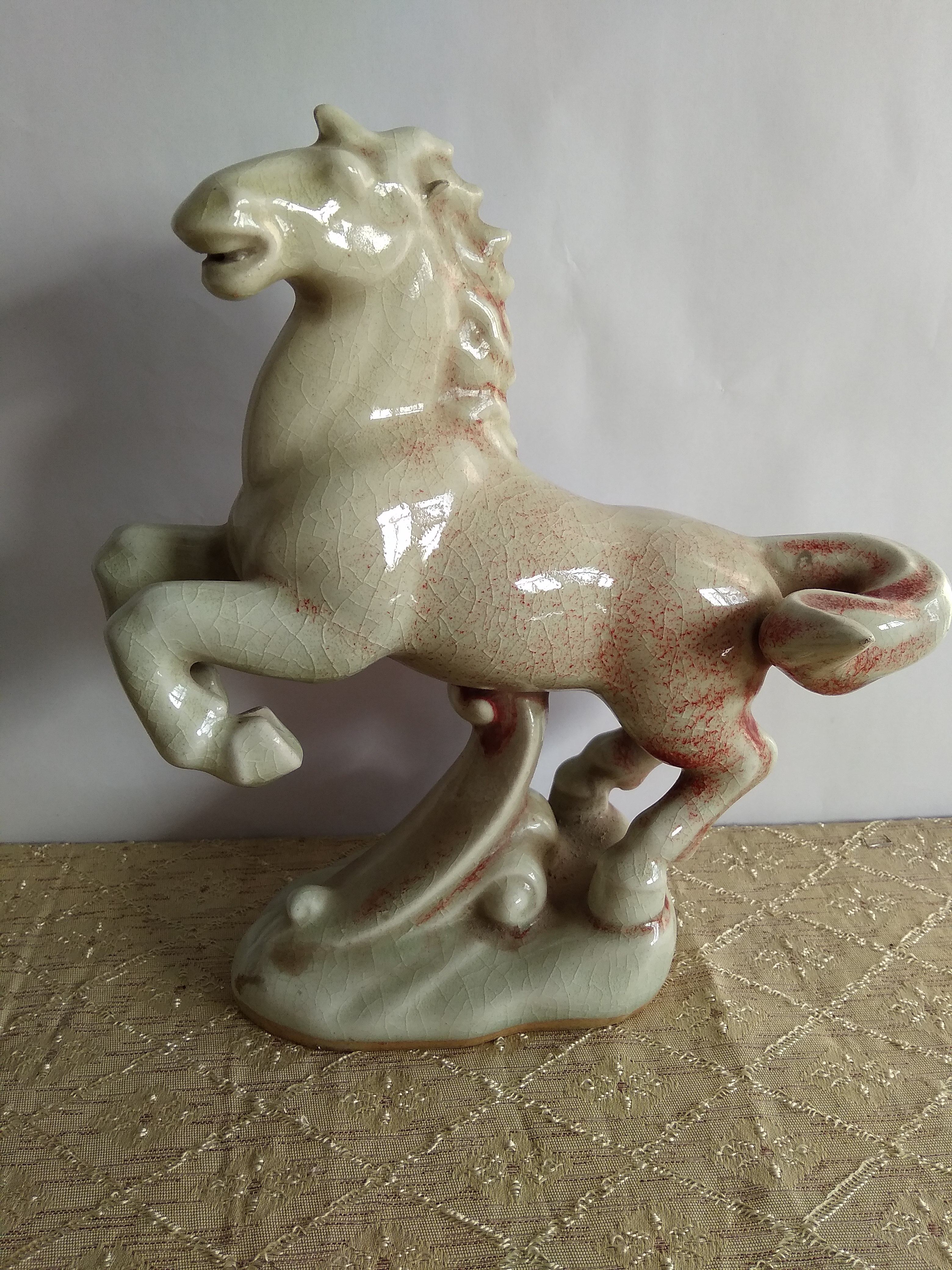 Boutique New Porcelain Kin Switch Porcelain Benz - Horse Fab Nostalgic Old objects Collection Folk horse to success