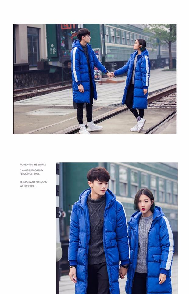 Cotton nam mùa đông dài phần lớn kích thước dày quần áo cotton ấm Phiên bản Hàn Quốc của thủy triều trùm đầu bọ cạp mùa đông bf gió áo khoác đôi áo khoác dù nam