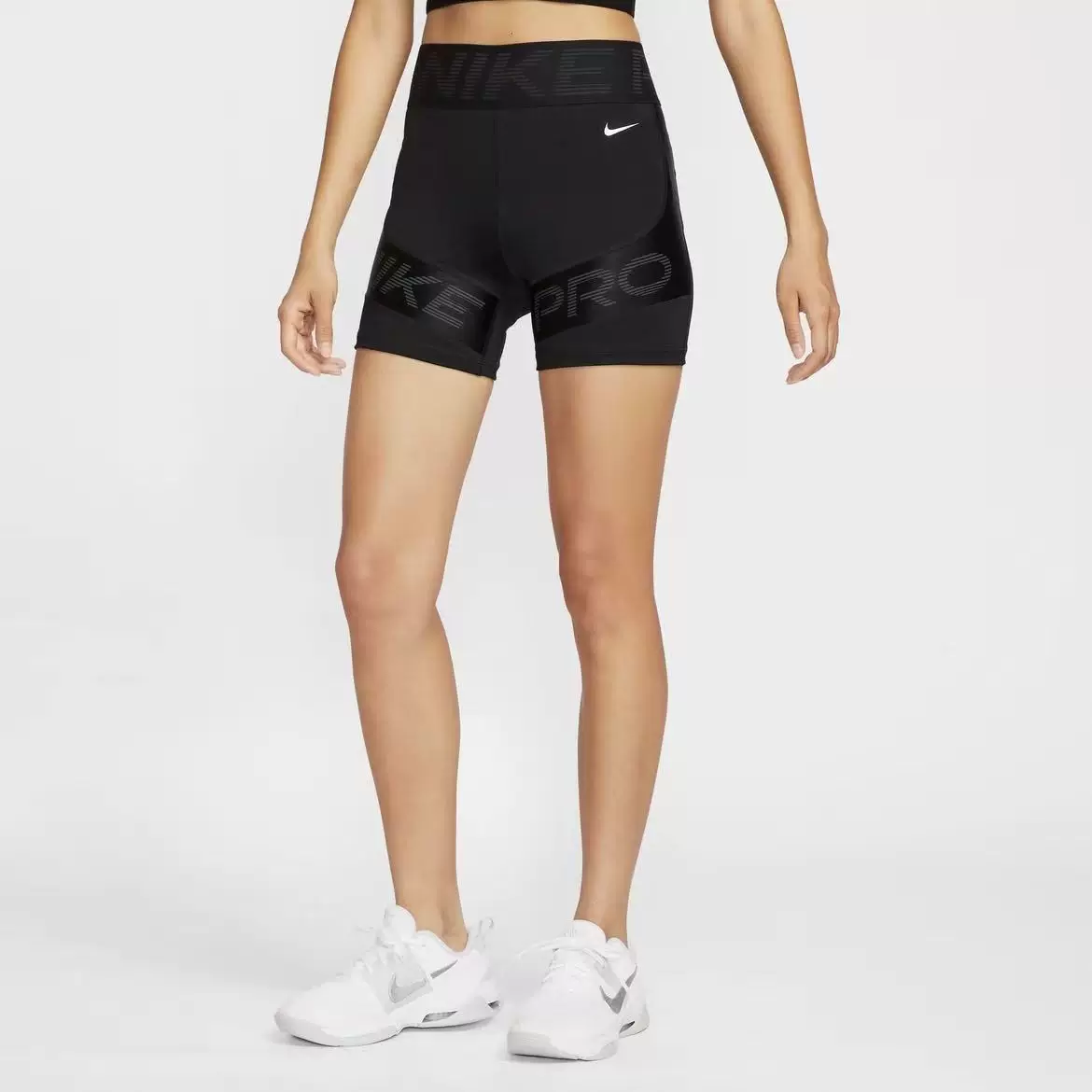 Быстровпитывающие дышащие шорты Nike/ для зала и тренировки, высокий пояс, для бега, обтягивающие