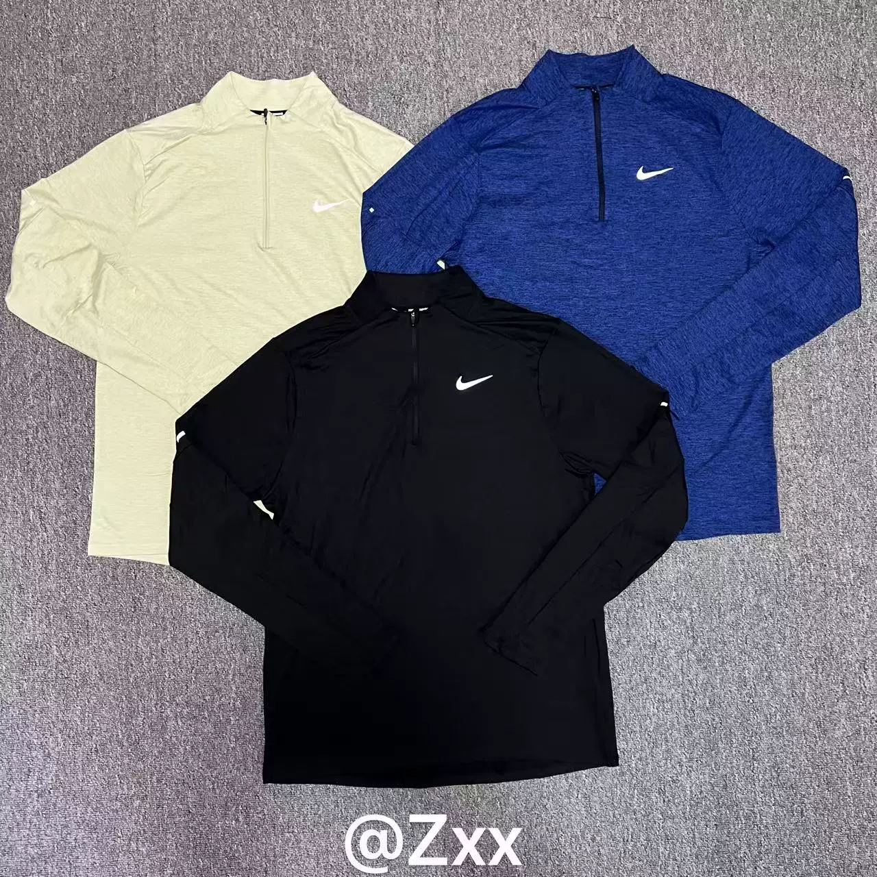 Nike/ осенняя спортивная быстросохнущая дышащая кофта с длинным рукавом для тренировки с молнией, для бега, с молнией