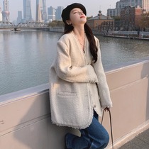 Maternity Autumn Small Fragrance Jacket Spring and Autumn Outer Wear 2024 New Large Size Loose Belly Covering Fashion Short Top