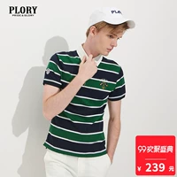 PLORY2018 mùa hè mới sọc cotton POLO chàng trai áo sơ mi giản dị ngắn tay áo POHA825001 áo cotton nam