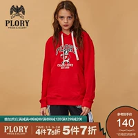 PLORY Спортивная мультяшная толстовка с капюшоном, принт, оверсайз