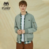 PLORY Мужская бейсбольная форма, повседневная куртка, подходит для весны и осени, с вышивкой, в американском стиле