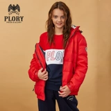 PLORY Зимний модный удерживающий тепло пуховик, с вышивкой
