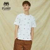 PLORY Летняя модная хлопковая спортивная футболка с круглым воротником, с печатью вашего логотипа, короткий рукав