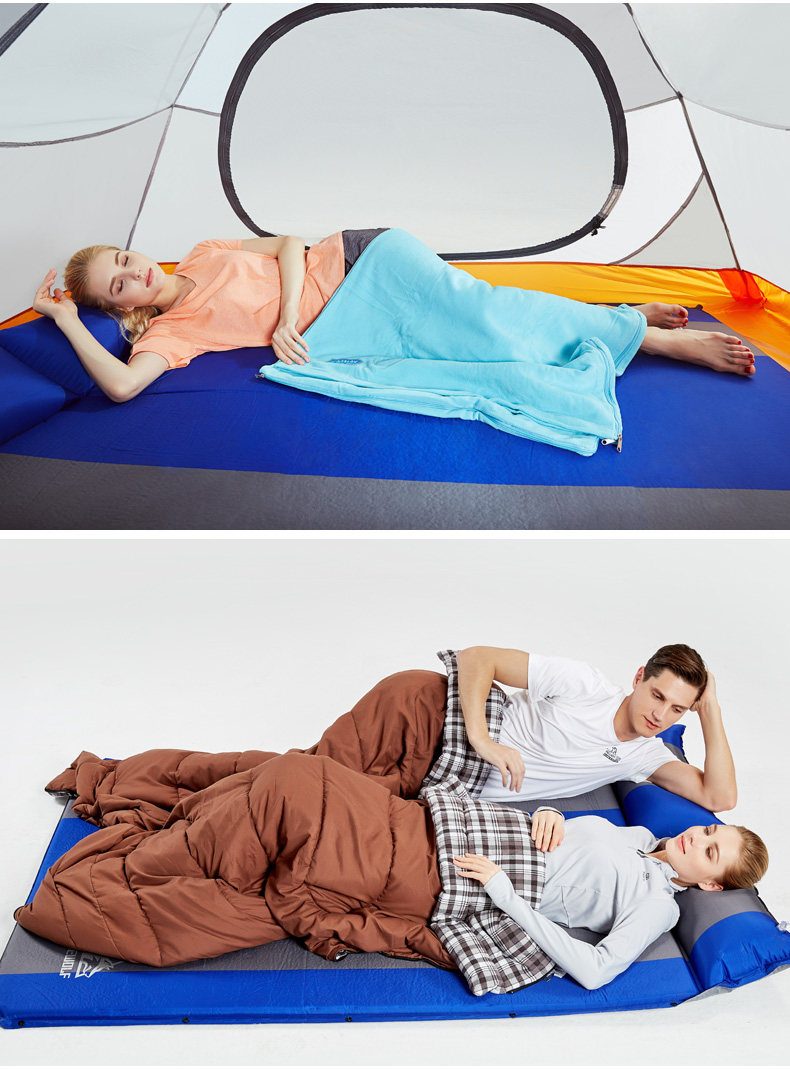 Nam Sói tự động Pad bơm hơi ngoài trời Lều ngủ Pad Làm dày lĩnh vực Độ ẩm Pad di động Mat đôi cắm trại Mat - Thảm chống ẩm / Mat / Gối chieu ngu van phong