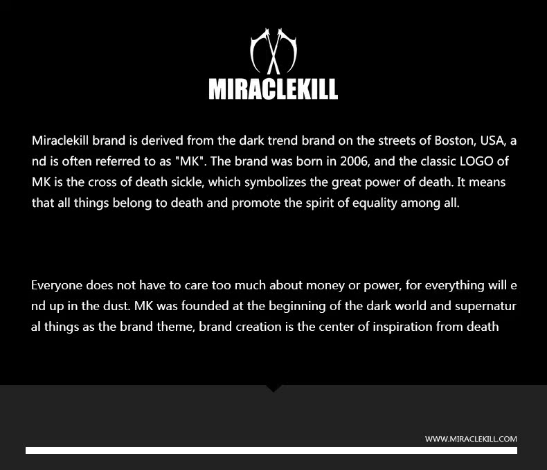 MK dao đôi MIRACLE KILL2018 triều mới thương hiệu của phụ nữ MRCK vòng cổ thời trang áo thun áo len áo len