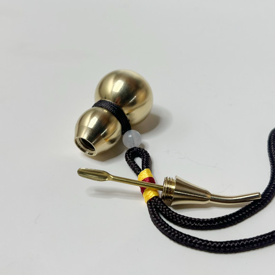 Snuff Bottle Copper Gourd Fulu Handle Accessories Mint Snuff Powder Incense Powder Smelling Bottle Portable Small Medicine Bottle Set