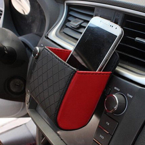 Car air conditioning outlet storage bag Car mobile phone hanging bag storage box Debris bag tube storage box Multi-function