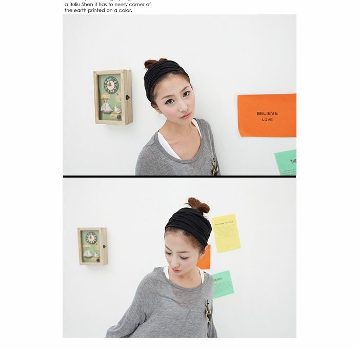 New Korea headband rộng đầu phiên bản Hàn Quốc của màu rắn rộng vành bông tóc ban nhạc thể thao headband phụ kiện tóc tiara phụ nữ headband kẹp càng cua 5 răng