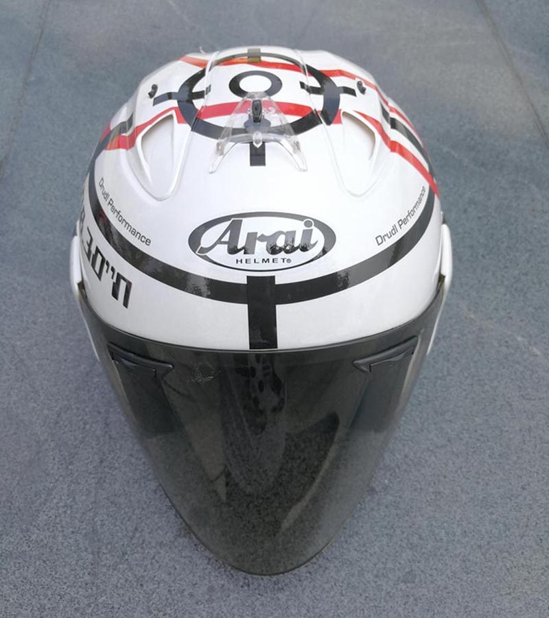ARAI Dual Application Skull Motorcycle Helmet Novelty Retro Helmet