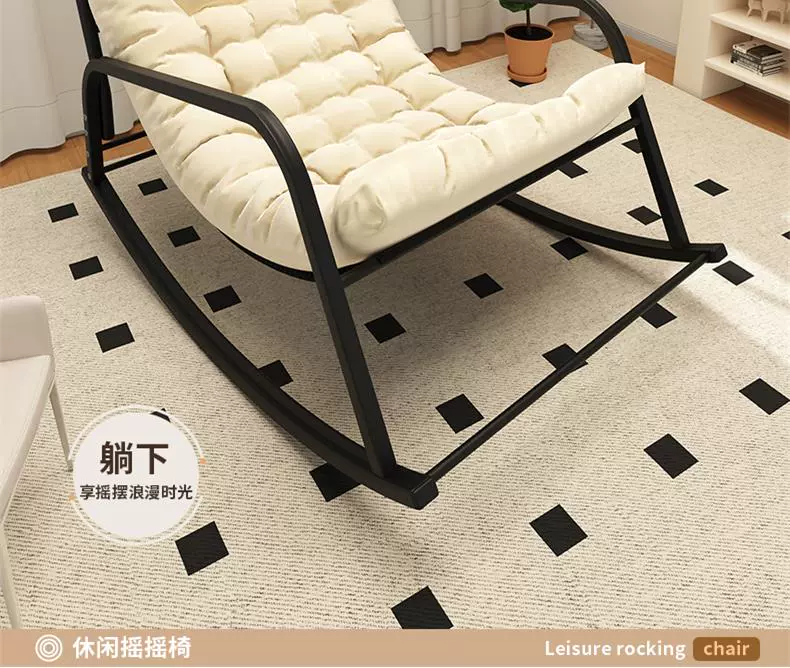 Ghế tựa nghỉ trưa ghế bành ban công nhà giải trí ghế bập bênh mùa hè lười sofa ghế ngủ tại nhà đôi lớn ghế bập bênh