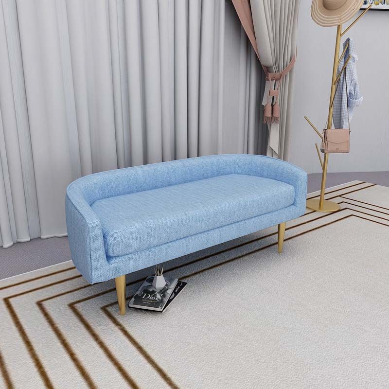 Nordic light luxury bed end stool living room armrest small sofa bed front stool bed end sofa fabric stool shopping mall rest changing shoe stool