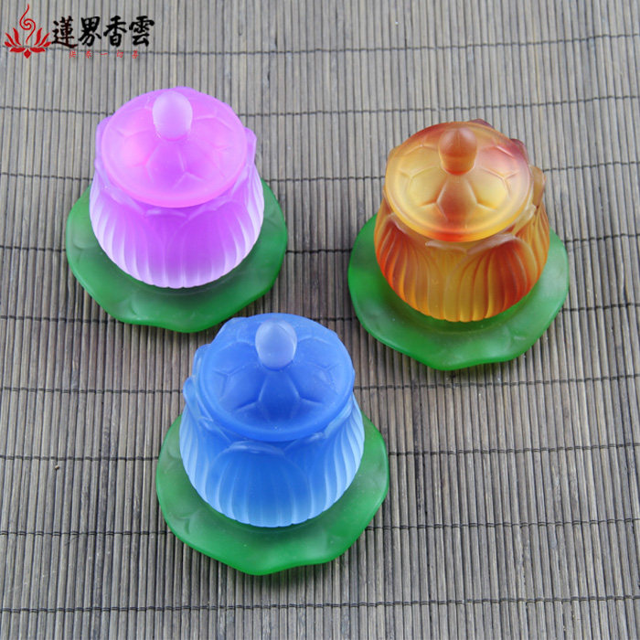 Colorful glass lotus water purification cup cup water supply cup treasure for water filter hair care cup supplies