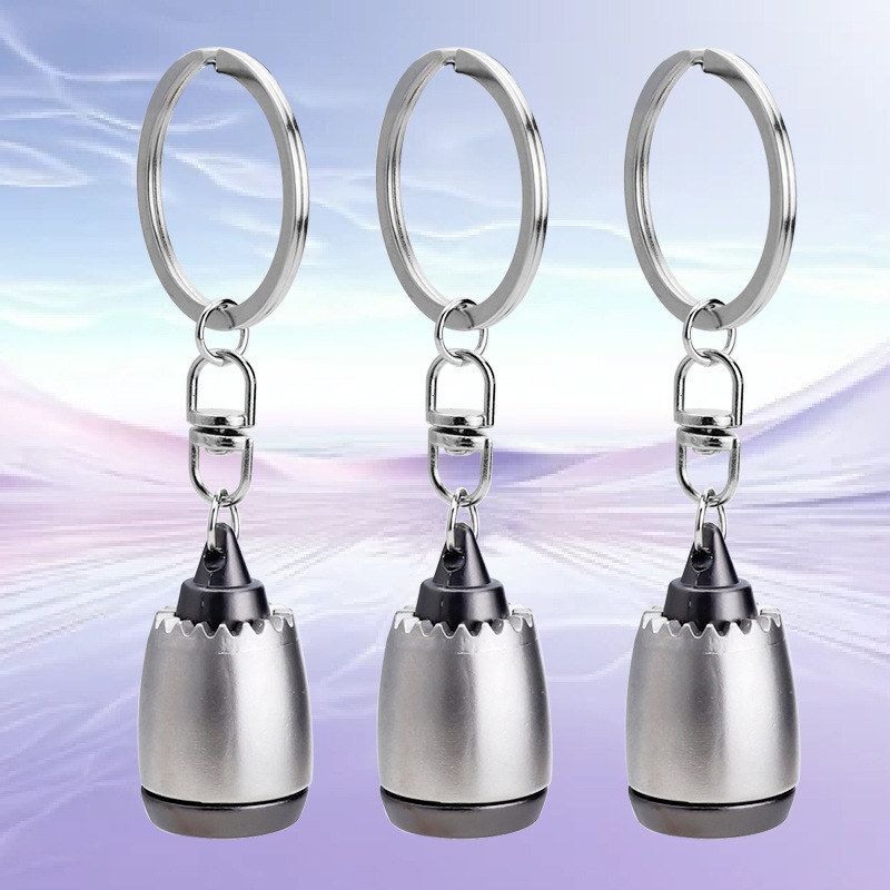 Creative Airplane Engine Keychain Pendant, Graduation Souvenir from the Air Force Flight Test Institute