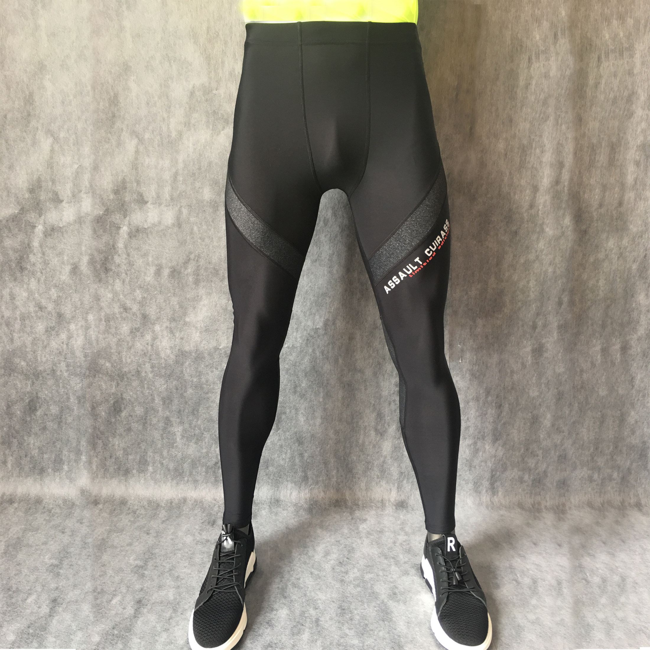 High Waist Professional Training Gradient Compression Pants Men Running Fitness Deep Squatting Speed Dry Elastic Tight Sport Long Pants Spring Summer