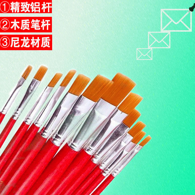 Nylon hair oil painting pen Red rod gouache watercolor pen Brush Art acrylic paint line pen Hook line pen Pigment pen