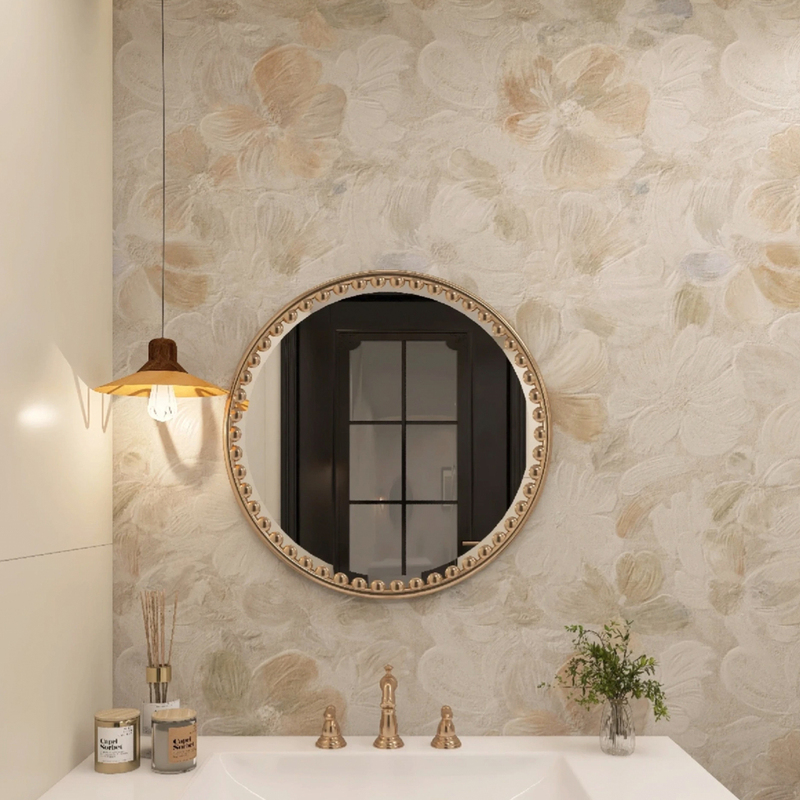 French-Style Vintage Hibiscus Flower Pattern Bathroom Clay Tiles 600×1200 Bathroom Wall Tiles Balcony Changying Tiles