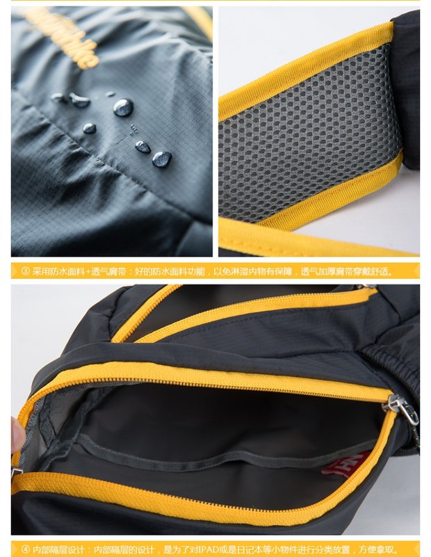Túi ngực NH [bạt nylon] túi đeo vai chạy túi Messenger Túi xách nam và nữ túi thể thao balo the north face