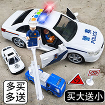 Police car toy car model simulation large inertia children police car 110 boys open door car model ambulance