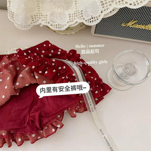 Красная шапочка, милая юбка для девочек, комплект, с вышивкой