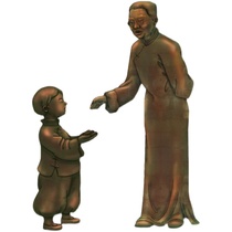 Tao Xingzhis Story of Four Candies Sculpture Sculptures for Primary and Secondary School Campuses