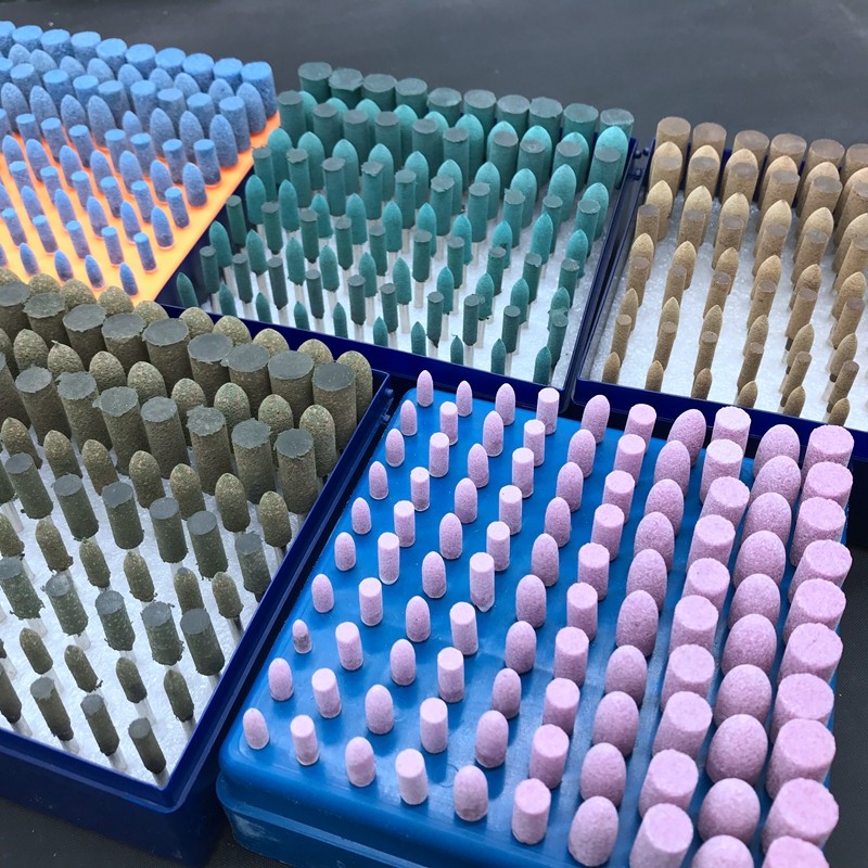 Grinding wheel grinding head rubber grinding head sesame grinding head cowhide grinding head 3mm handle set 100pcs boxed grinding and polishing