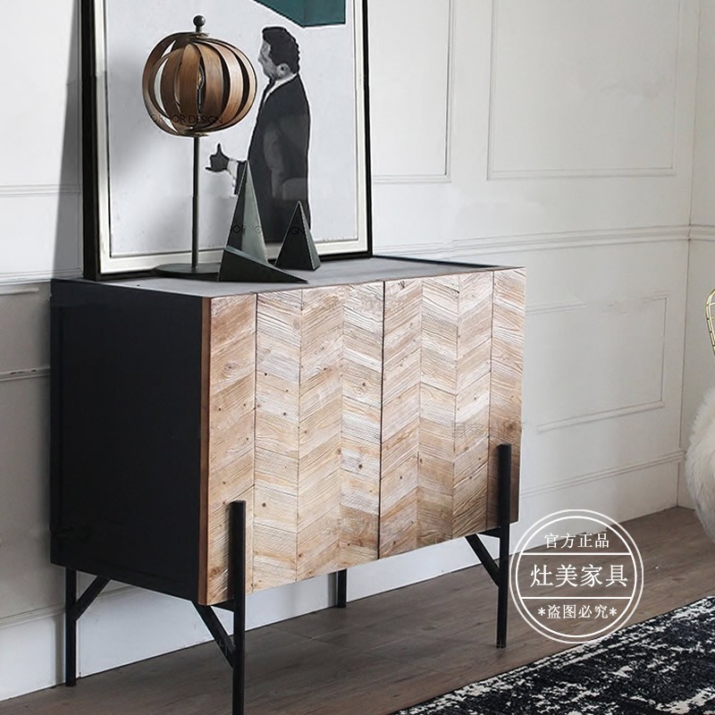 Gỗ rắn Bắc Âu TV tủ bàn cà phê kết hợp hiện đại tối giản phòng khách đồ nội thất bên tủ hội trường tủ hiên sofa gỗ đơn giản