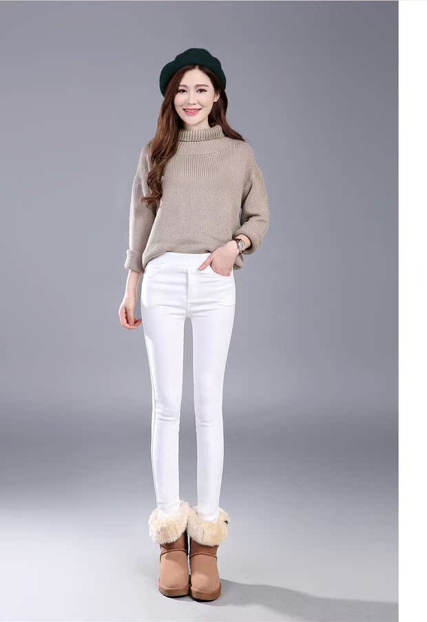 Mùa đông mặc quần legging nữ cộng với nhung dày ấm áp mùa thu và mẫu mùa đông size lớn co giãn chân nữ quần mỏng shop quần áo nữ