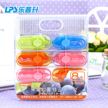 Le Pu Sheng correction belt Film plastic continuous belt Student girl candy color correction belt Mini correction belt boxed T90188