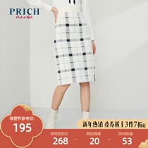 PRICH autumn winter fashion temperament Lady plaid skirt PRWKA8T01X