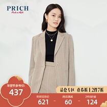 PRICH autumn and winter female temperament traditional American style waist small suit PRJKA4905T
