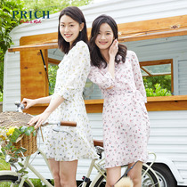 PRICH2021 new fashion vintage comfortable wrinkle-resistant classic floral long skirt PROWA6301N